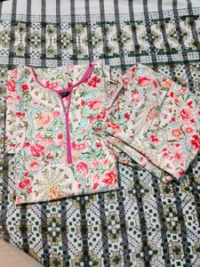 Floral Print Kurta Set