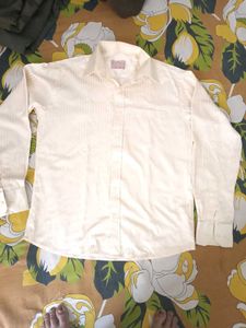Men's Striped Cream Shirt