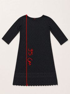 ❗️NEW❗️Black Embroidered Textured Straight  Kurta