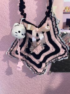 Crochet Star Sling Bag - Pink & Yellow
