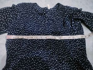 Navy Blue Polka Dot top