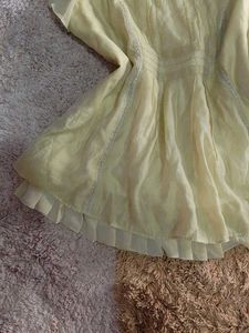 Light Yellow Ruffled Sleeve Top