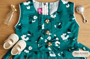 Charming Floral Print Dress for Girls