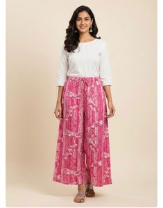 Stylish Pink Palazzo Pants