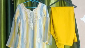 Striped Kurta Set with Dupatta