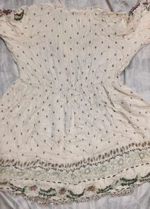 Boho Embroidered Cotton Kurta frock
