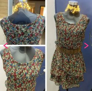Floral Tiered Mini Dress