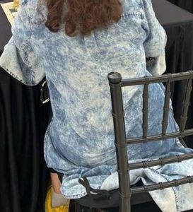Denim Kurta with Embroidery