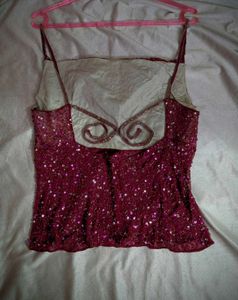 Y2K Stunning Embellished Chatpata Top