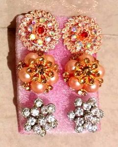 6 Sparkling Earring Stud Set