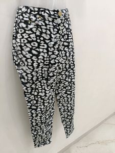 Leopard Print Straight Leg Pants