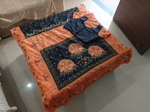 Beautiful Silk Saree With Matching Blouse