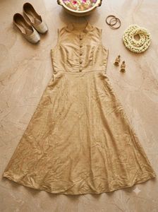 Elegant Beige Ethnic Gown