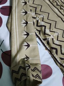 Stylish Beige Printed Kurta