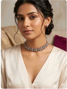 Elegant Stone Choker Necklace