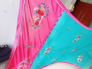 Embroidered Silk Saree
