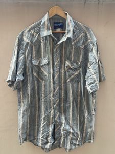 Wrangler Short Sleeve Striped Western Shirt