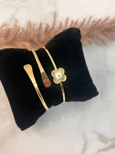 Gold Tone Floral Cuff Bracelet