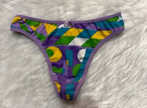 Vibrant Geometric Print Thong Panty
