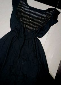 Elegant Black Embellished Maxi Dress