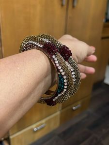 Sparkling Colorful Bangles - Set of 2