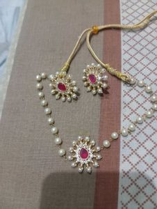 Eleganct lahanga choli + free gift necklace set