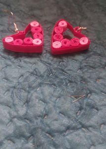 Handmade Quilled Heart Earrings