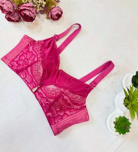 Sheer Lace Pink Bra