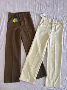 Set of 2- Brown & Cream