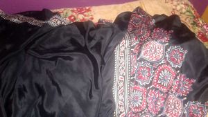 Boho Print satin silk saree