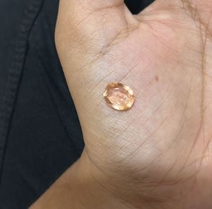 Oval Cut  peach gemston