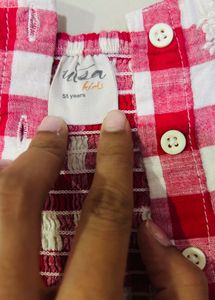 Red Gingham Crop Top &amp; Palazzo Set