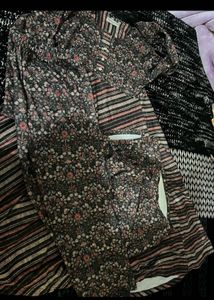 Floral Print Two-Piece Outfit woollen