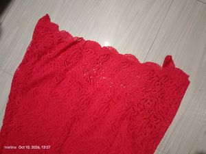 Elegant Red Lace Maxi Dress