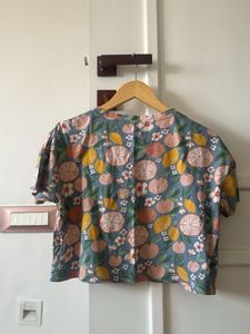 Ginger Cute Fruit Print "Feeling Fresh" Crop Top