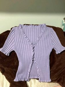 Pinteresty cute Ruffle Knit Cardigan Top
