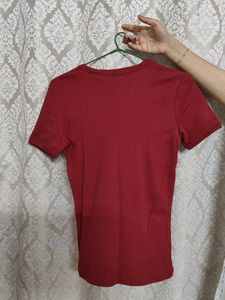 Classic Red Round Neck T-Shirt