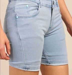 Light Blue Denim Shorts
