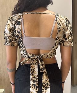 Leopard Print Crop Top