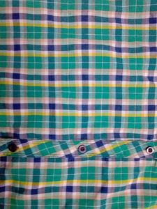 Men's Green Plaid Casual Shirt
