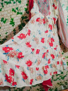 Floral Print Set with Dupatta