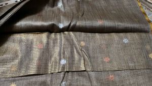 Elegant Brown Woven Floral Saree