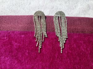 Sparkling Rhinestone Fringe Earrings