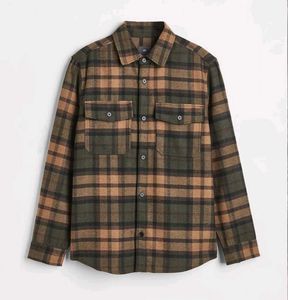 H&amp;M Oversized Plaid Flannel Overshirt