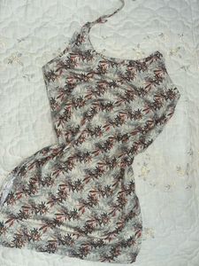 Floral Print One shoulder Tie-up Kurti