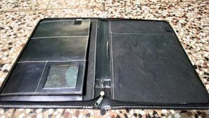 Classic Black Leather File Holder