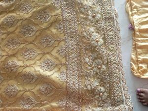 Beautiful... Yellow Suit With Full Thread And Ston