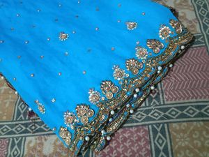 Sky Blue Heavy Dupatta