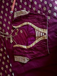 Elegant Embroidered Silk Saree