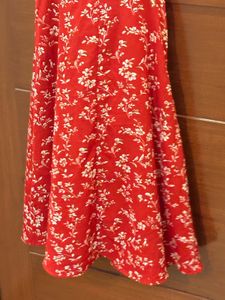 Red Floral Print Mini Dress